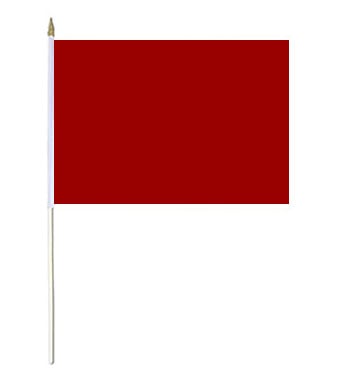 Burgundy Solid Colour Hand Waver Flag