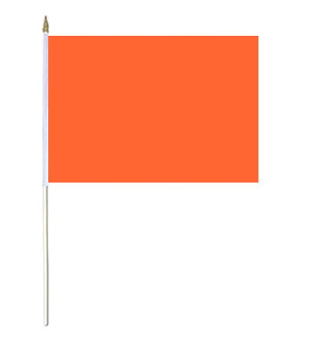 Orange Solid Colour Hand Waver Flag