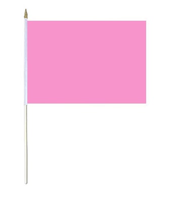 Pink Solid Colour Hand Waver Flag