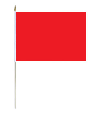 Red Solid Colour Hand Waver Flag