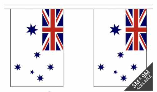 Australia Navy White Ensign Bunting String Flags - 3M 10 Flags