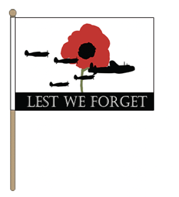 Lest We Forget Air Force Small Hand Waver Flag