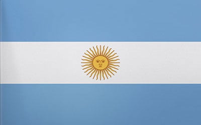 Argentina Flag Car Sticker 13 x 9cm