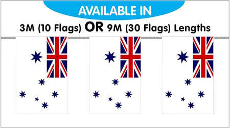 Australian White Ensign String Bunting Flag
