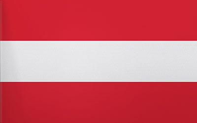Austria Flag Car Sticker 13 x 9cm