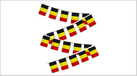 Belgium Bunting String Flags - 30 Flags