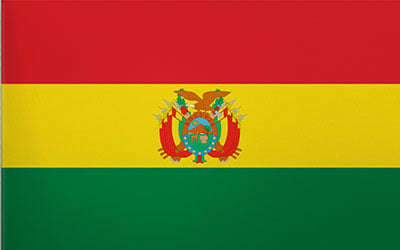 Bolivia Flag Car Sticker 13 x 9cm
