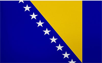 Bosnia Herzegovina Flag Car Sticker 13 x 9cm