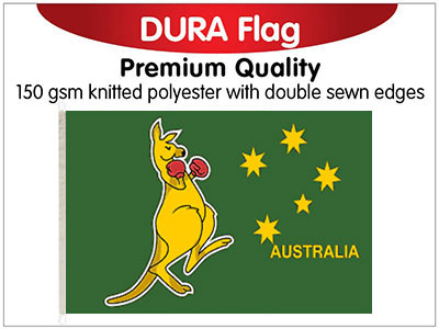 Boxing Kangaroo Dura Flag 150 x 90cm