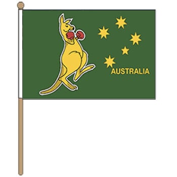 boxing kangaroo hand waver flag