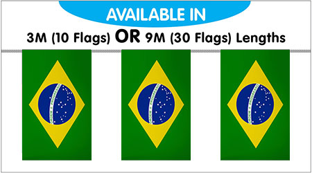 Brazil String Bunting Flags