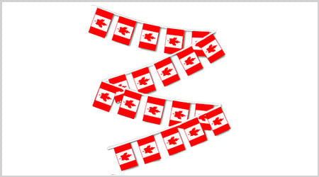 Canada Bunting String Flags - 30 Flags