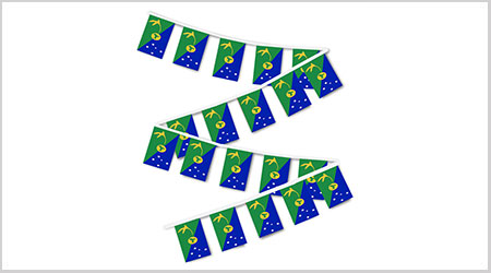 Christmas Island Bunting String Flags - 30 Flags