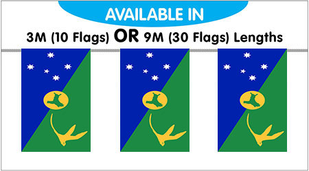 Christmas Island String Bunting Flag