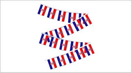 Croatia Bunting String Flags - 30 Flags