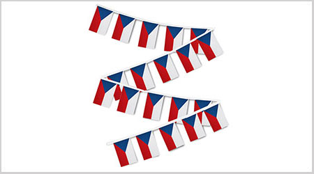 Czech Republic Bunting String Flags - 30 Flags