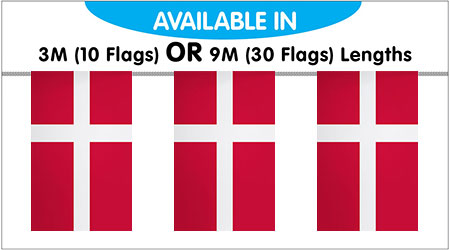 Denmark String Bunting Flags
