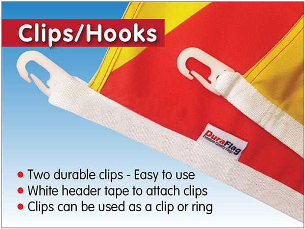 Dura Flag Clips & Hooks