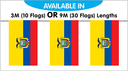 Ecuador String Bunting Flags
