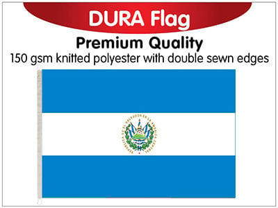 El-Salvador Knitted Poly Dura Flag