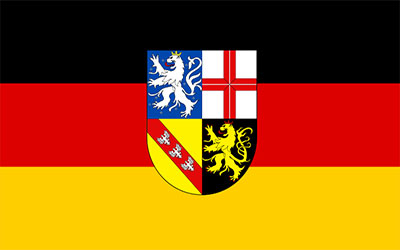 German Saarland Flag