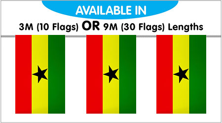 Ghana String Bunting Flags