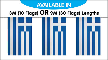 Greece String Bunting Flags