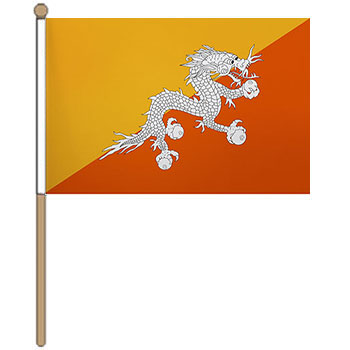 Bhutan Hand Waver Flag
