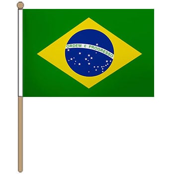 Brazil hand waver flag