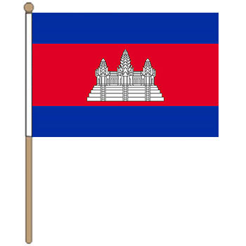 cambodia hand waver flag