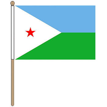 Djibouti Small Hand Waver Flag