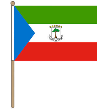 Equatorial Guinea Hand Waver Flag