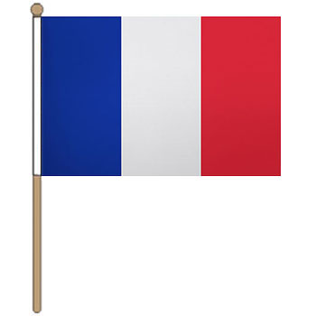 France Small Hand Waver Flag