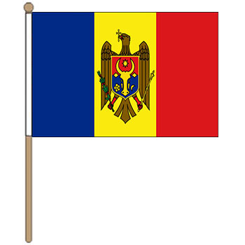 Moldova hand waver flag