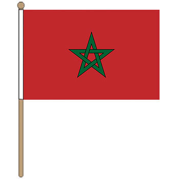Morocco Hand Waver Flag