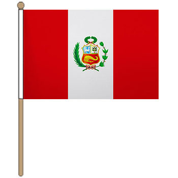 Peru Small Hand Waver Flag