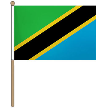 Tanzania hand waver flag
