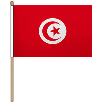 tunisia hand waver flag