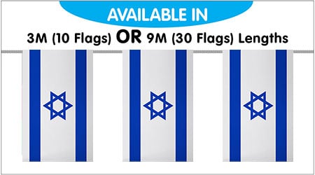 Israel String Bunting Flags