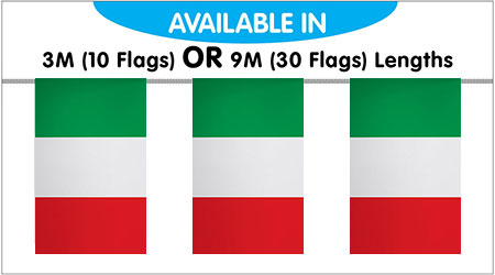 Italy String Bunting Flags