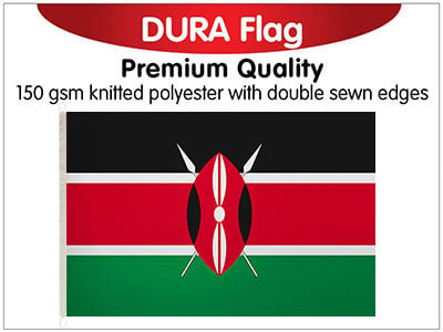 Kenya Knitted Poly Dura Flag