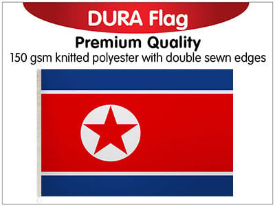 Korea North Knitted Poly Dura Flag