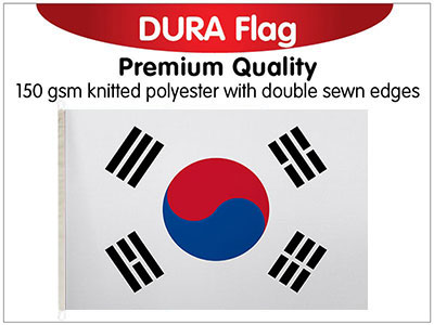 Korea South Knitted Poly Dura Flag