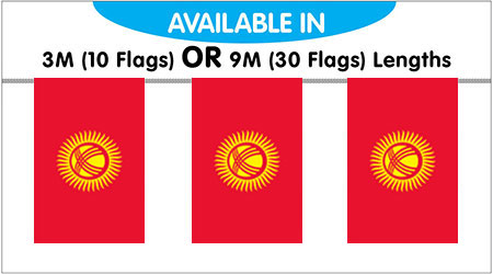 Kyrgystan String Bunting Flag