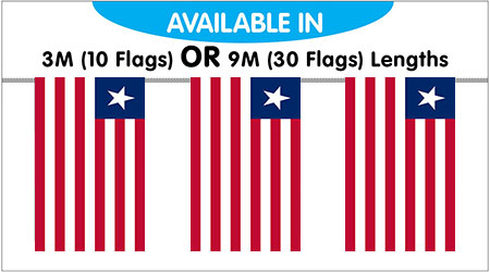 Liberia String Bunting Flag