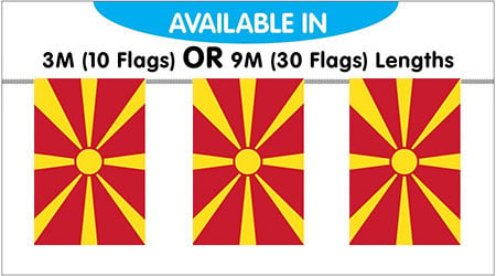 Macedonia String Bunting Flag