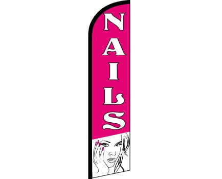 Nails Advertising Feather Flag