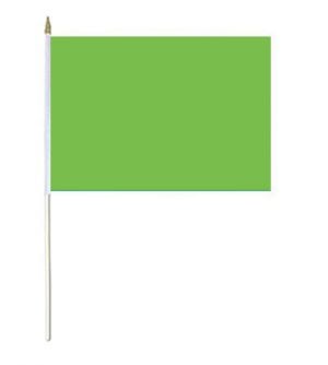 Neon Green Solid Colour Hand Waver Flag