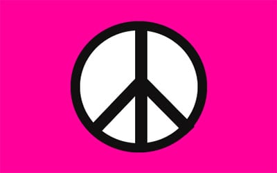 Peace Flag - Pink 150 x 90cm