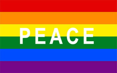 Rainbow Peace Flag 150 x 90cm